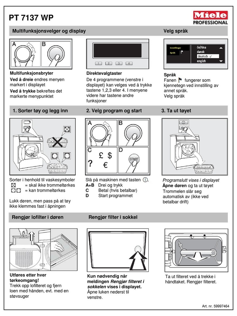 Miele PT 7137 WP User manual