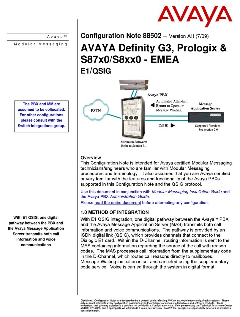 Avaya S87 0 Series Quick start guide