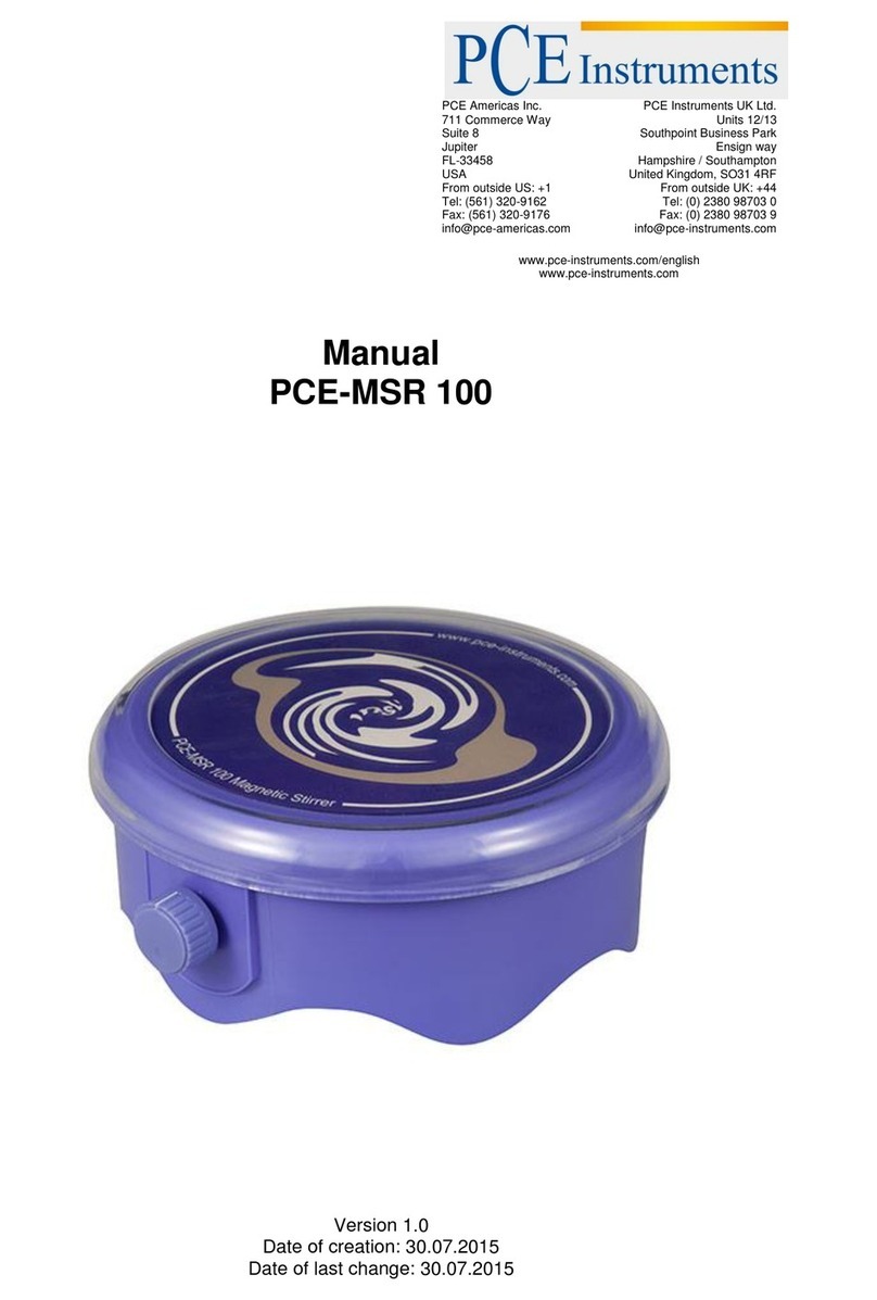 PCE Instruments PCE-MSR 100 manual