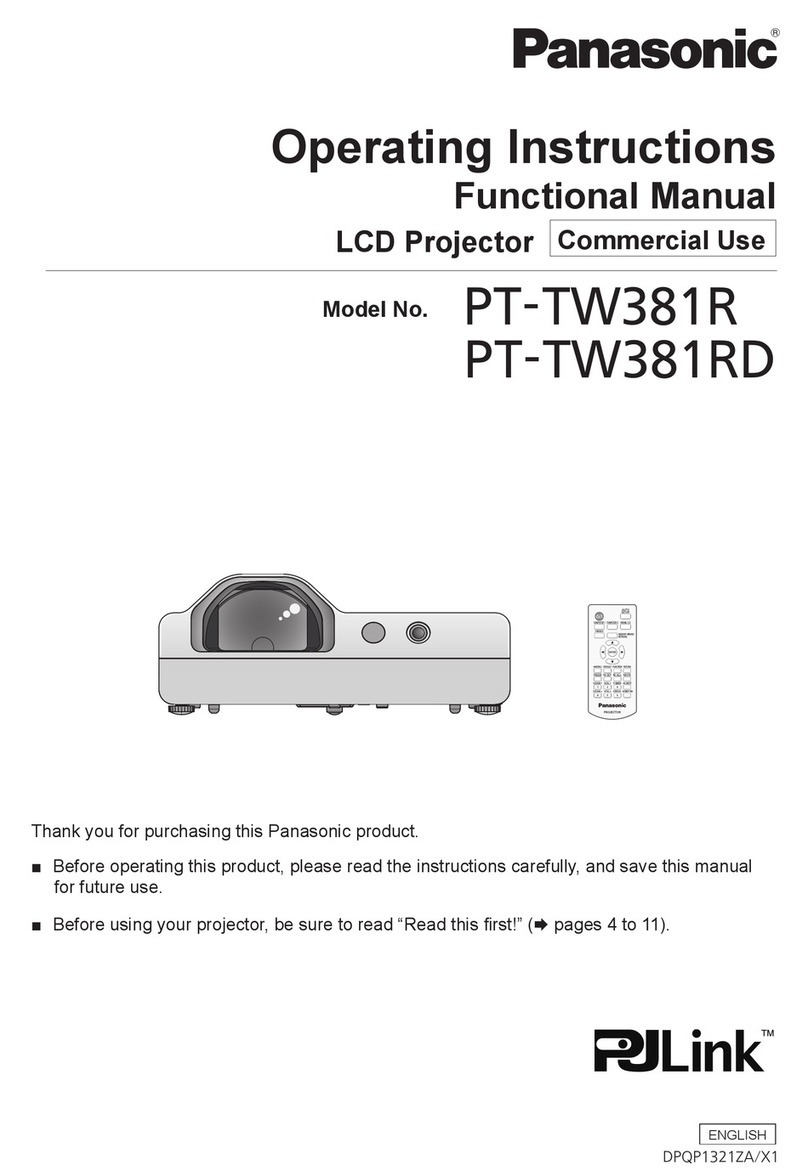 Panasonic PT-TW381R User manual Panasonic PT-TW381R User manual