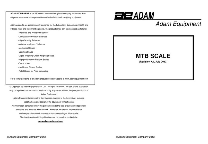 Adam Equipment MTB quick start guide