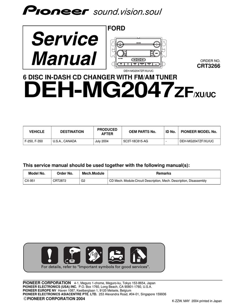 Pioneer DEH-MG2047 User manual Pioneer DEH-MG2047 User manual
