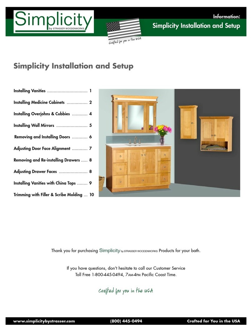 STRASSER WOODENWORKS Simplicity Installation and setup