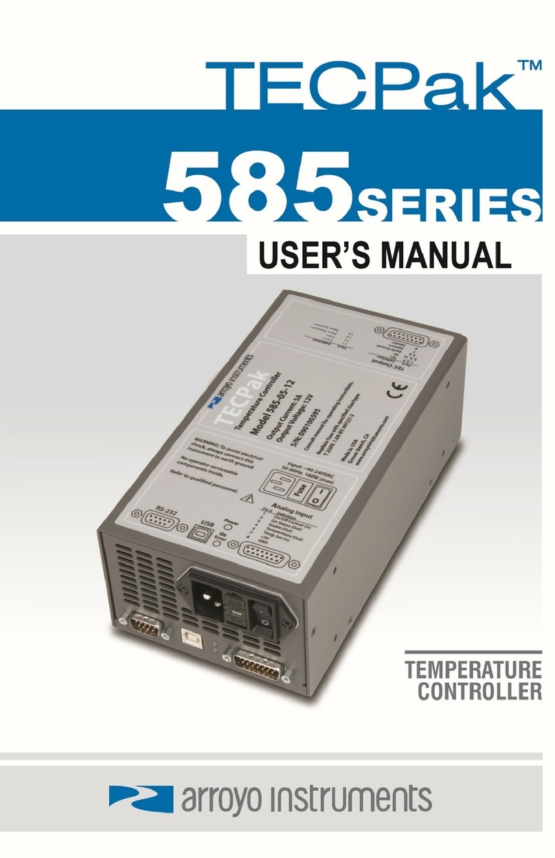 Arroyo Instruments TECPak 585 Series user manual Arroyo Instruments TECPak 585 Series user manual