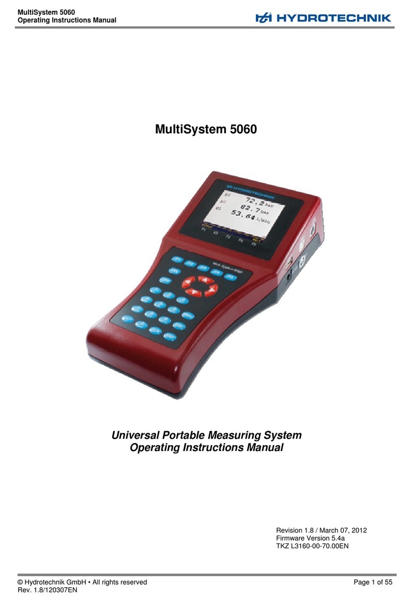 Hydrotechnik MultiSystem 5060 operating instructions
