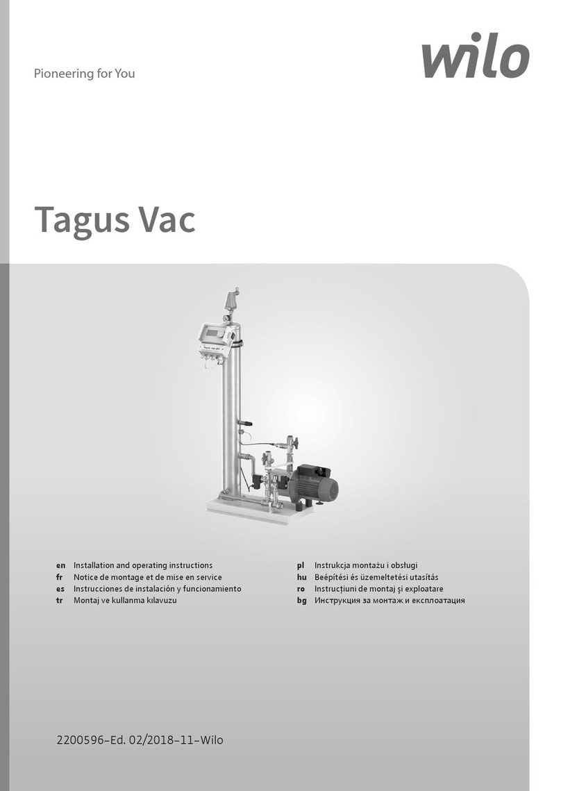 Wilo Tagus Vac Installation and operating instructions