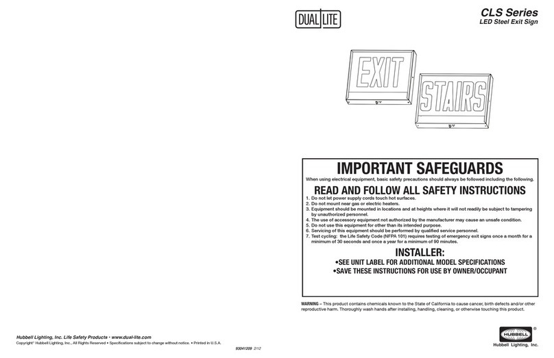 HUBBELL LIGHTING DUAL LITE CLS Series User manual