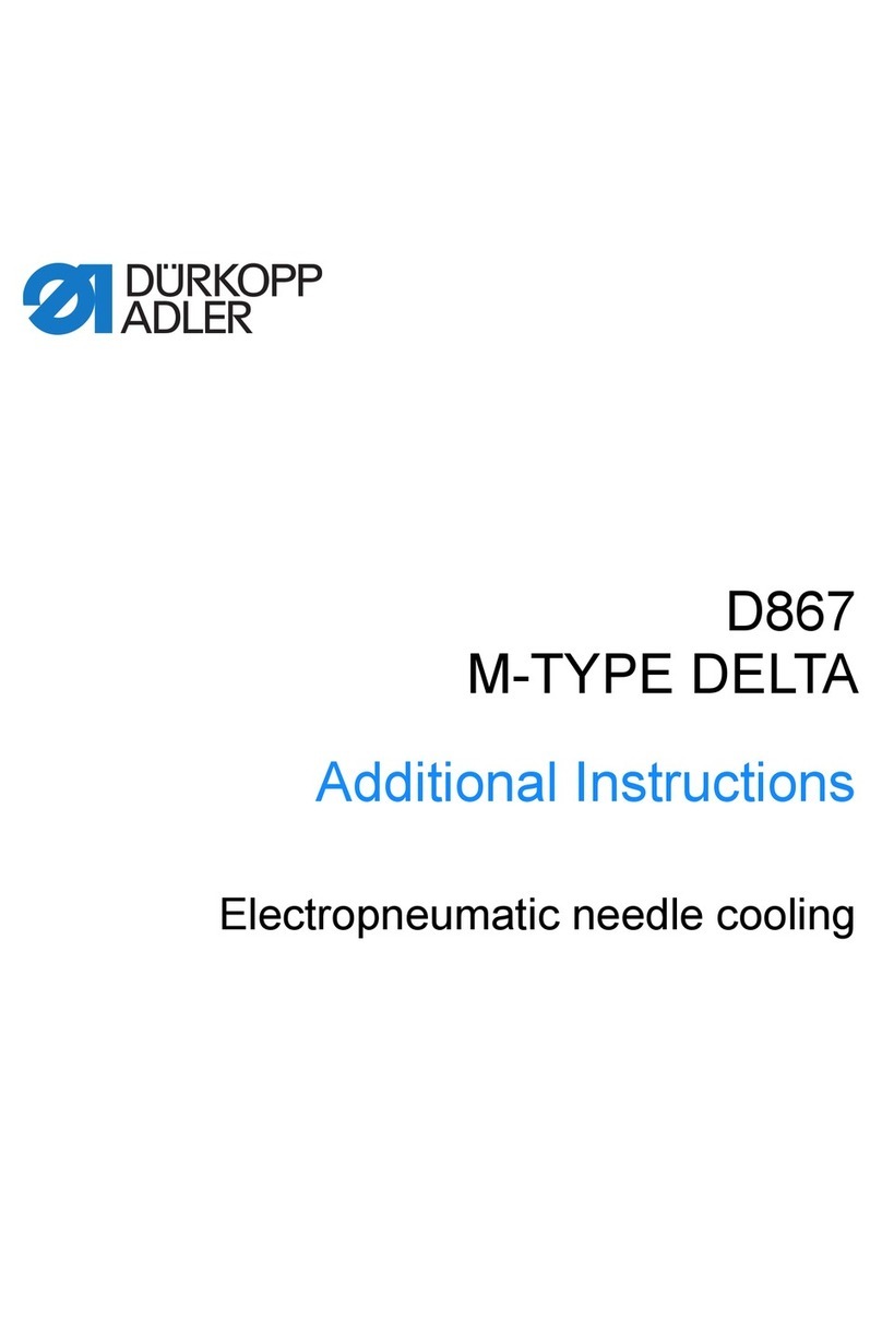 DURKOPP ADLER M-Type Delta D867 Additional instructions