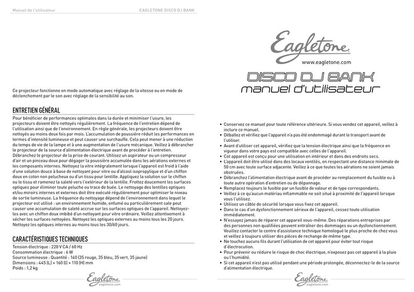 Eagletone Disco DJ Bank User manual