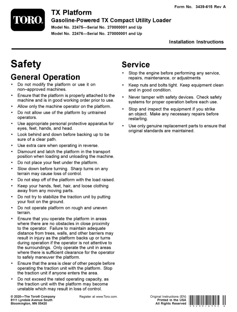 Toro TX Platform installation instructions