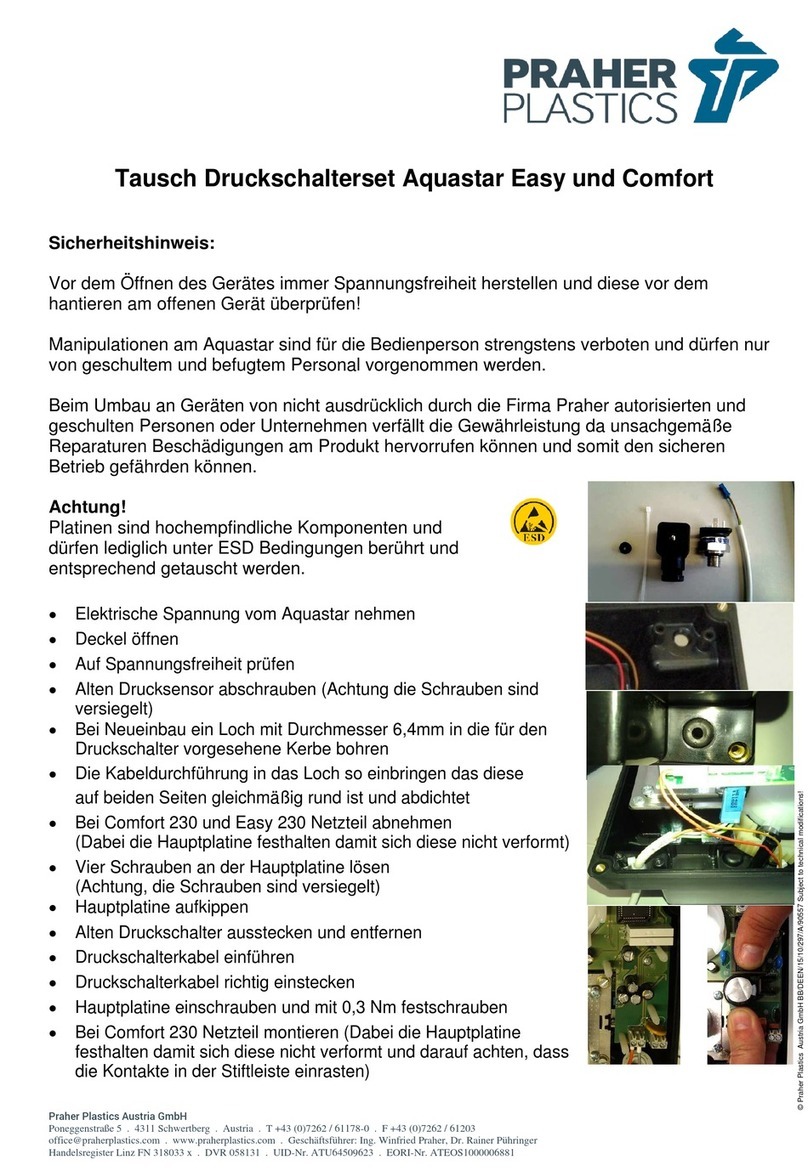 Praher Plastics Aquastar Easy Replacement manual
