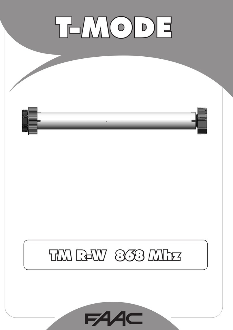 FAAC T-MODE TM R User manual FAAC T-MODE TM R User manual