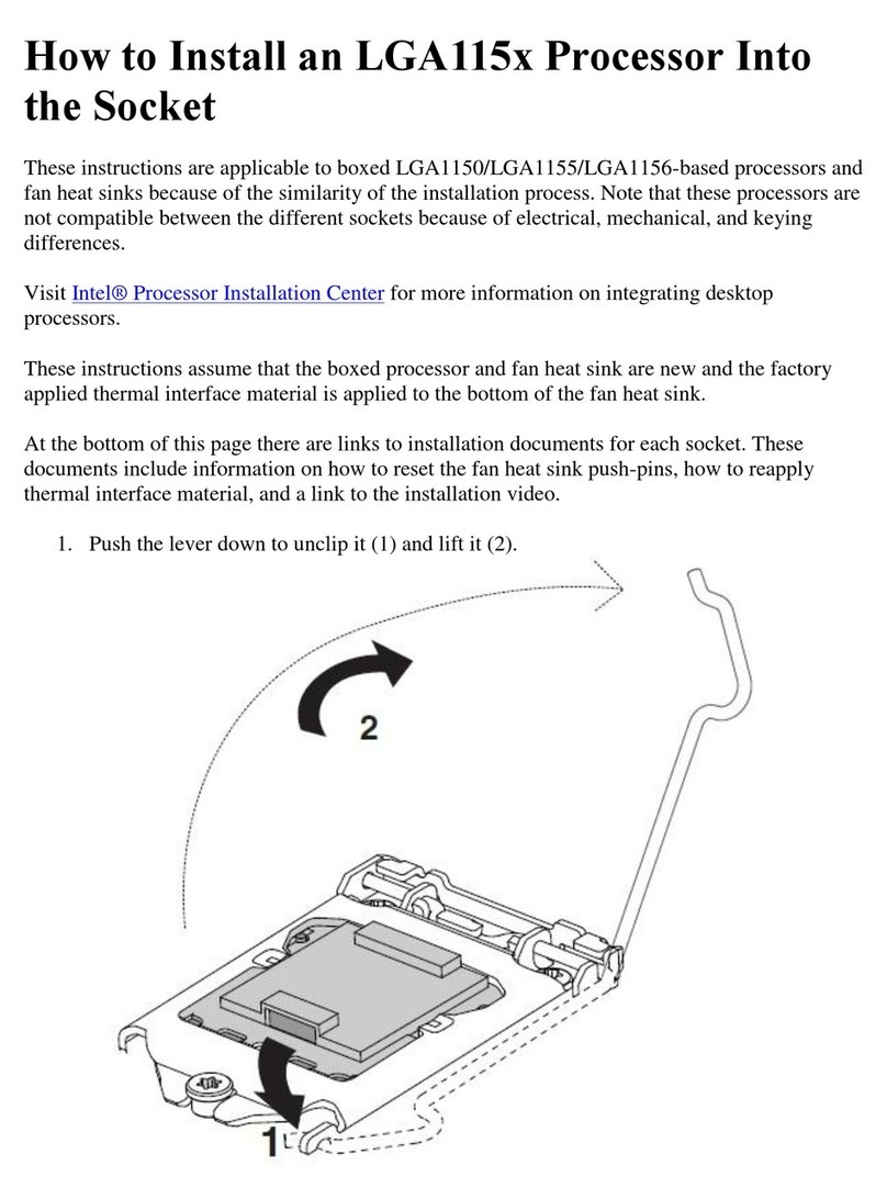 Intel LGA1155 SOCKET - THERMAL MECHANICAL S AND DESIGN GUIDELINES... User manual