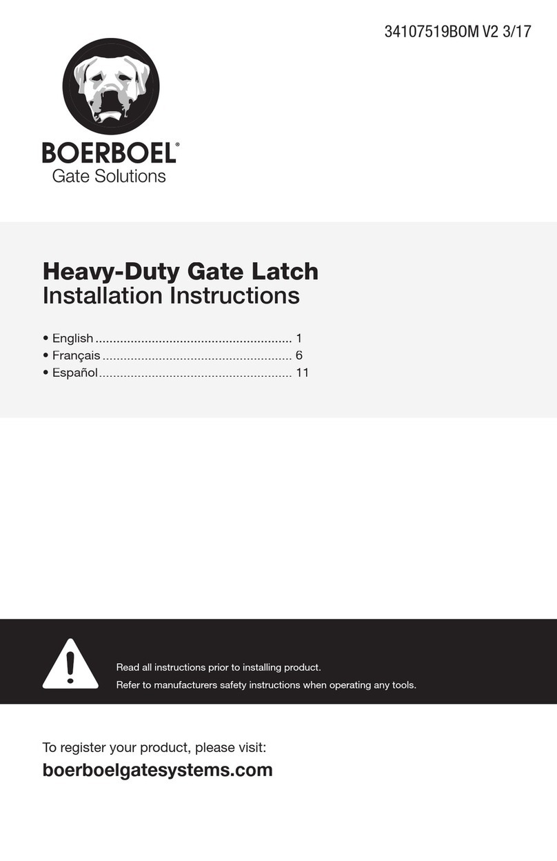 BOERBOEL Heavy-Duty Gate Latch installation instructions