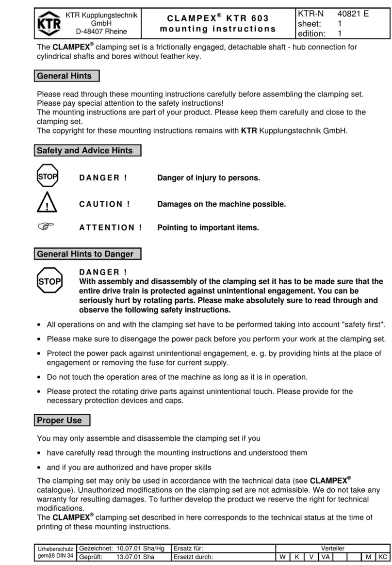 KTR CLAMPEX KTR 603 Mounting instructions