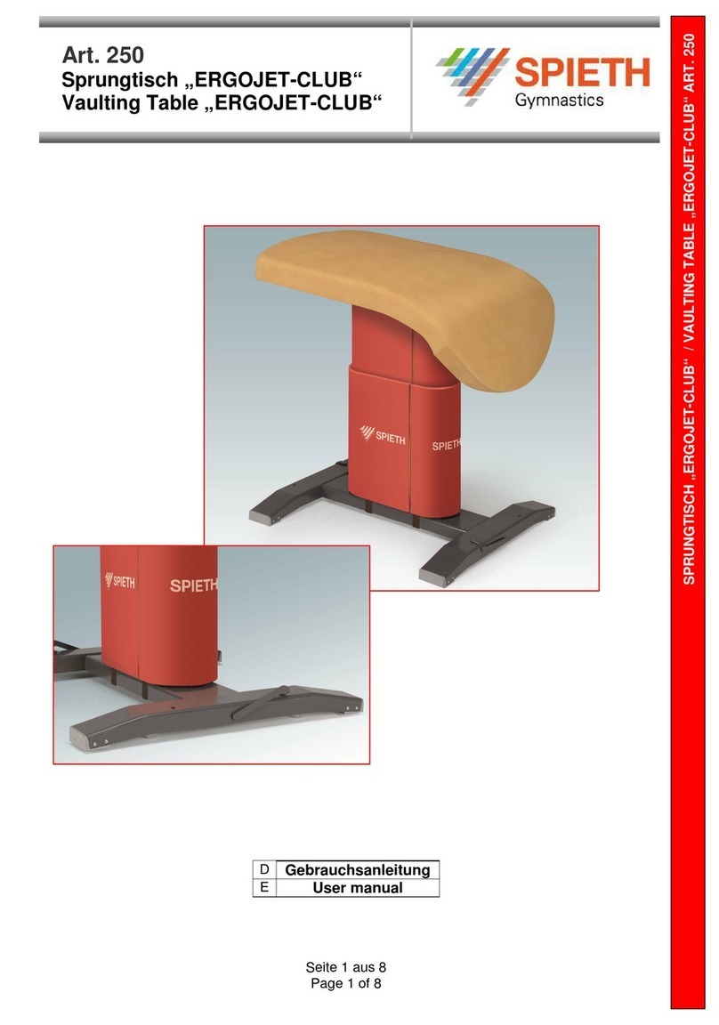 SPIETH Gymnastics ERGOJET-CLUB user manual