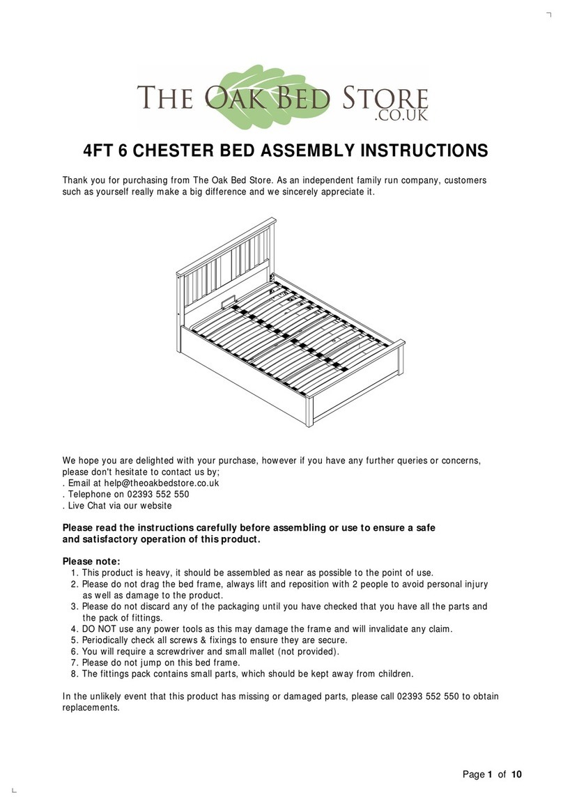 The Oak Bed Store Chester Ottoman Assembly instructions The Oak Bed Store Chester Ottoman Assembly instructions