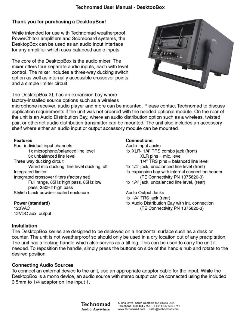 Technomad DesktopBox Series User manual