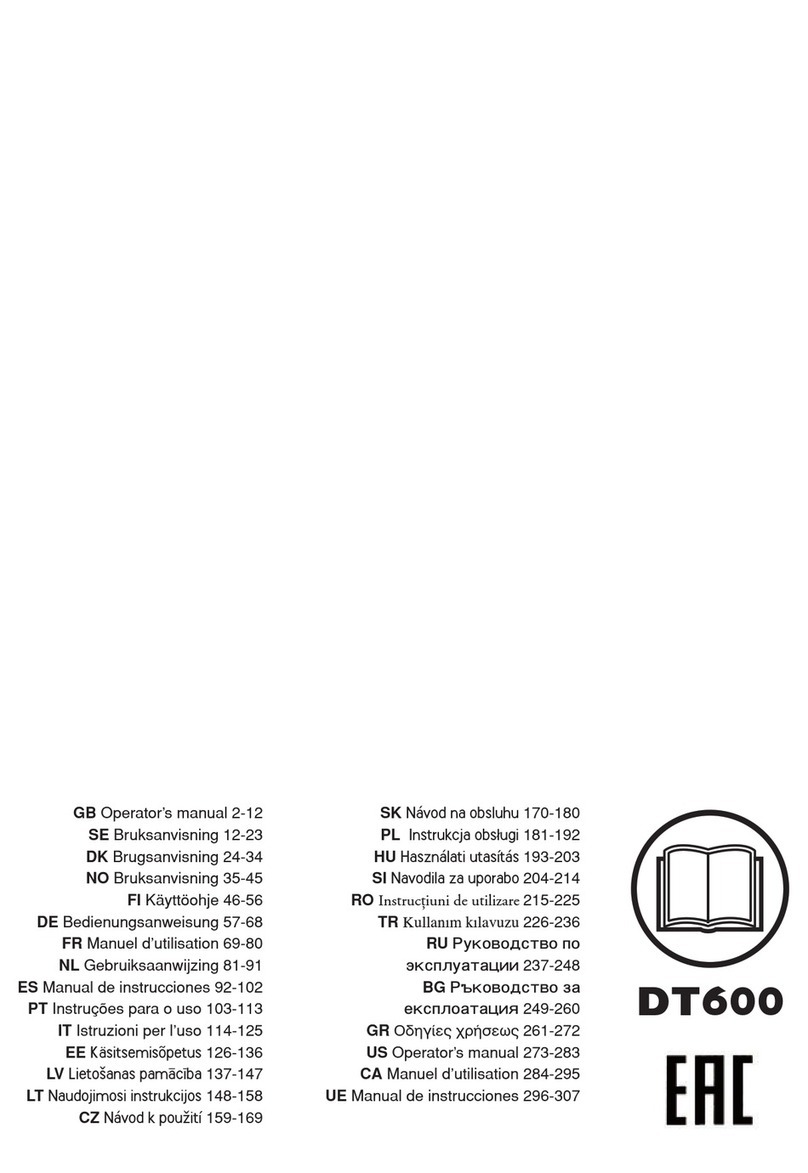Jonsered DT600 Operator's manual
