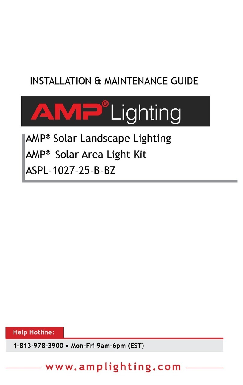 AMP Lighting ASPL-1027-25-B-BZ Installation & maintenance guide