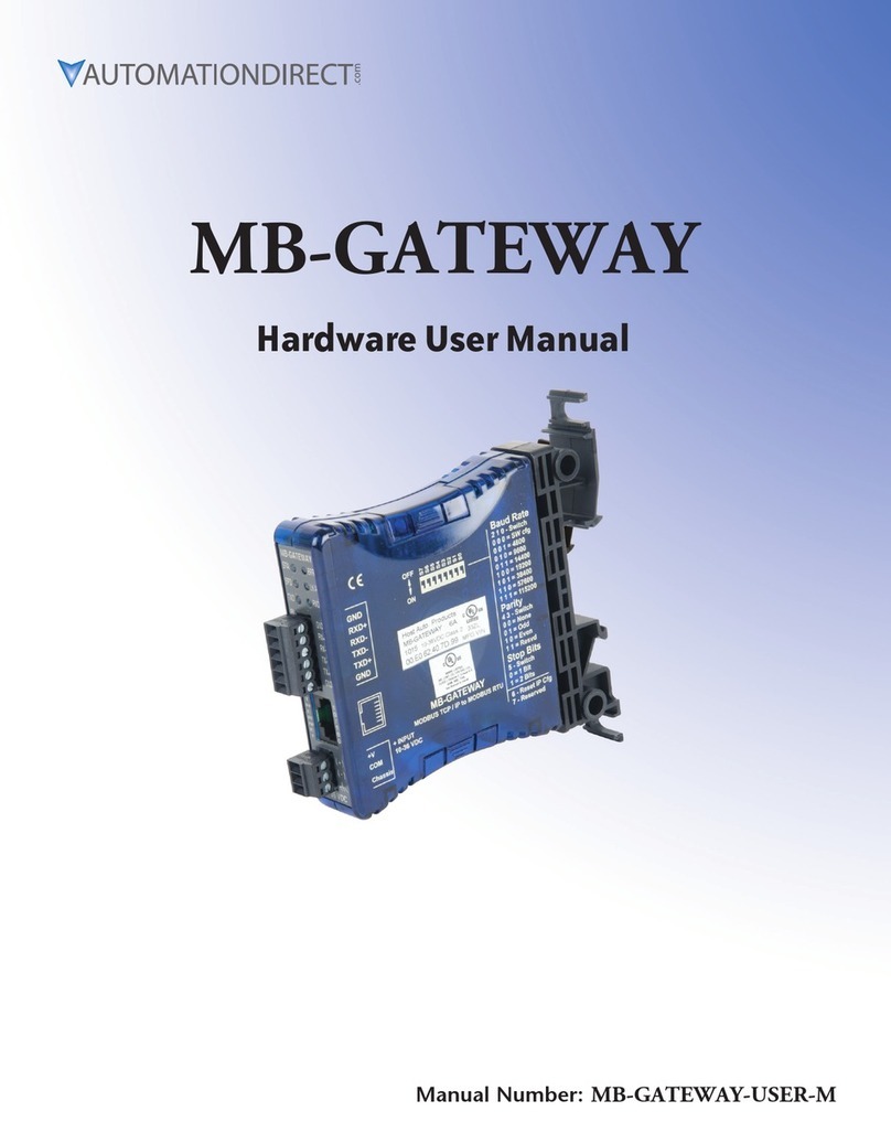 AutomationDirect MB-GATEWAY Hardware user manual