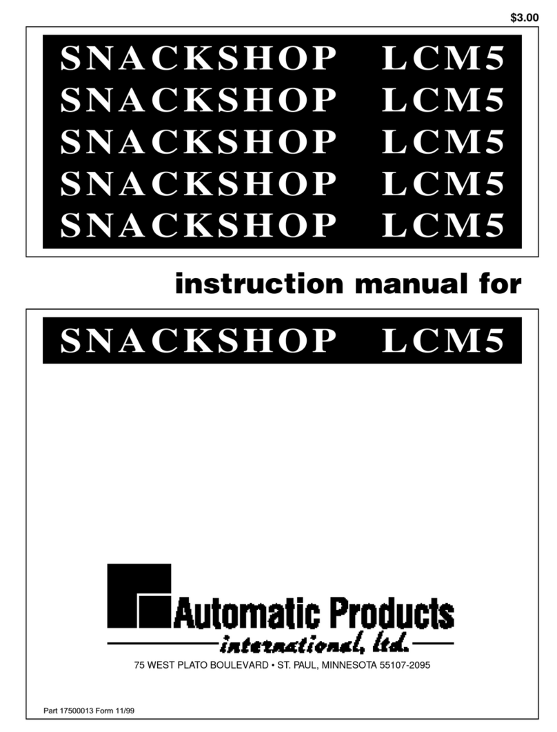 Automatic Products SNACKSHOP LCM5 Series instruction manual