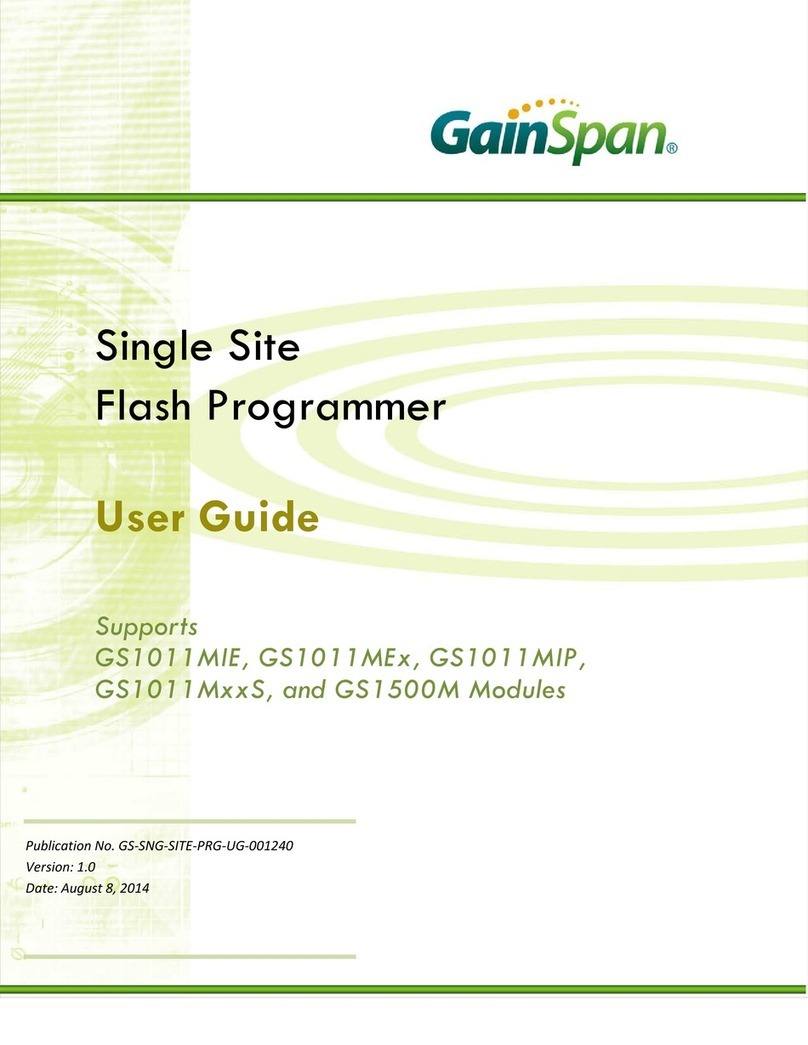 GainSpan GS1011MIE user guide
