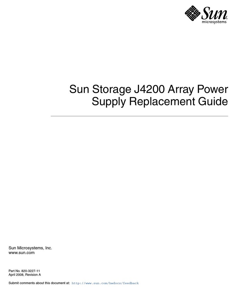 Sun Microsystems Sun Storage J4200 Replacement guide