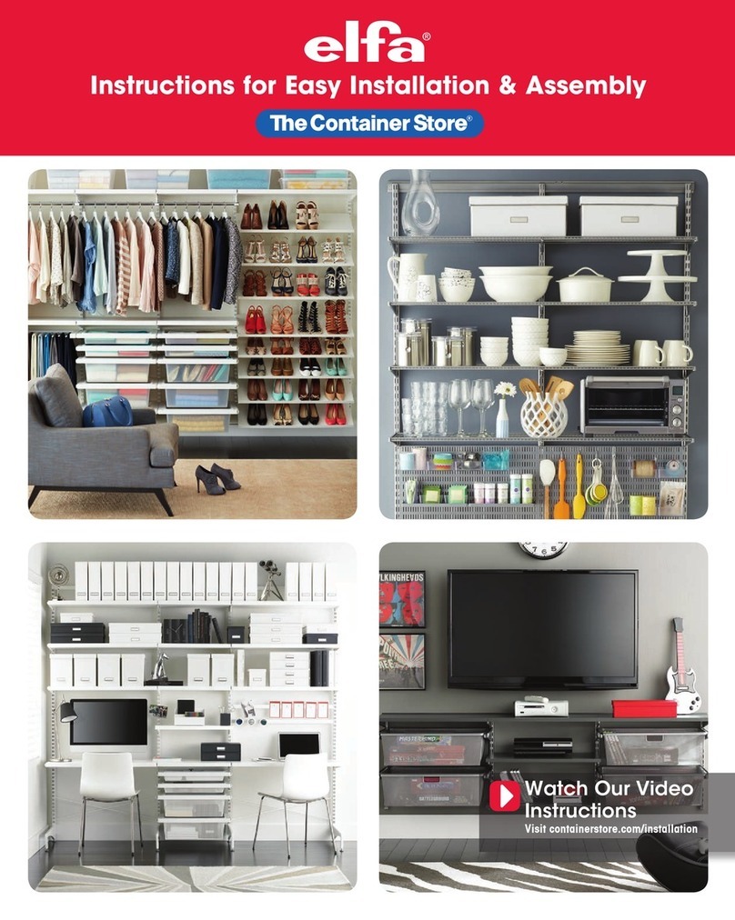 The Container Store Elfa Product information sheet