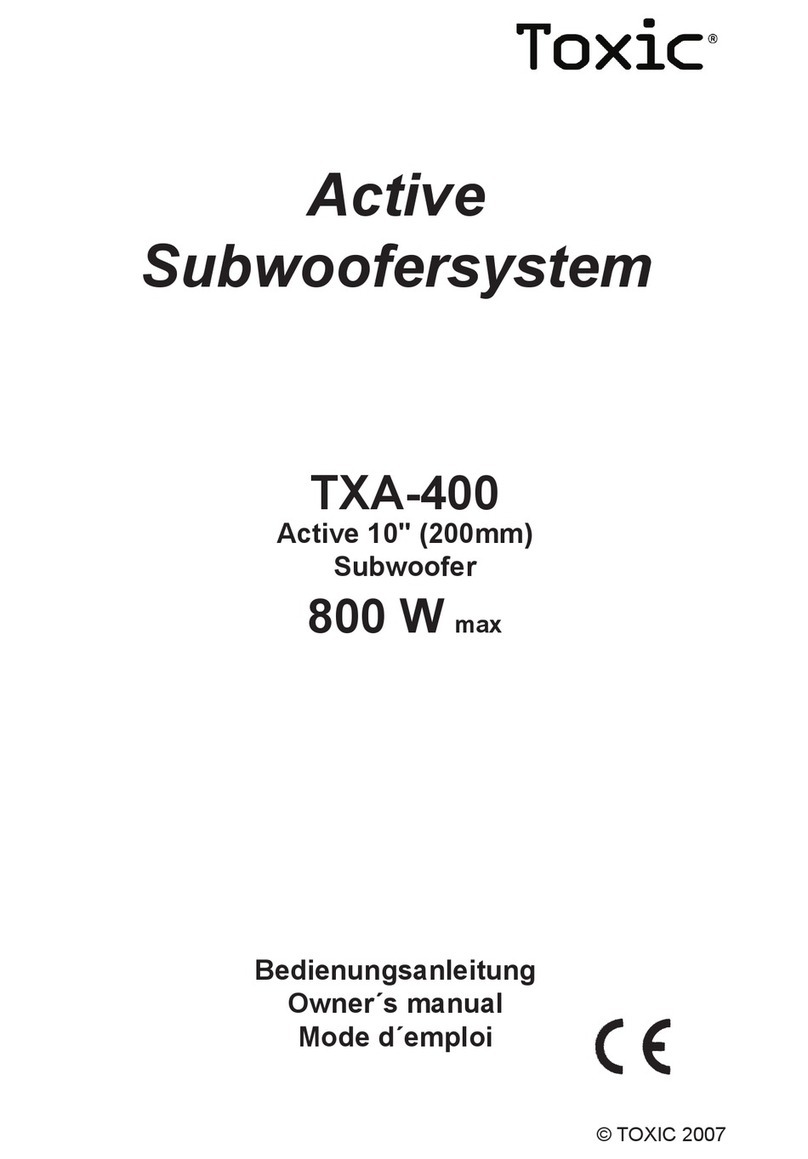 Toxic TXA-400 owner's manual