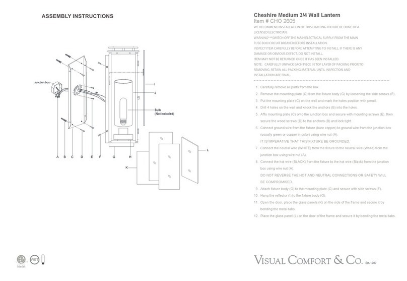 Visual Comfort & Co. Cheshire Medium CHO 2605 Assembly instructions