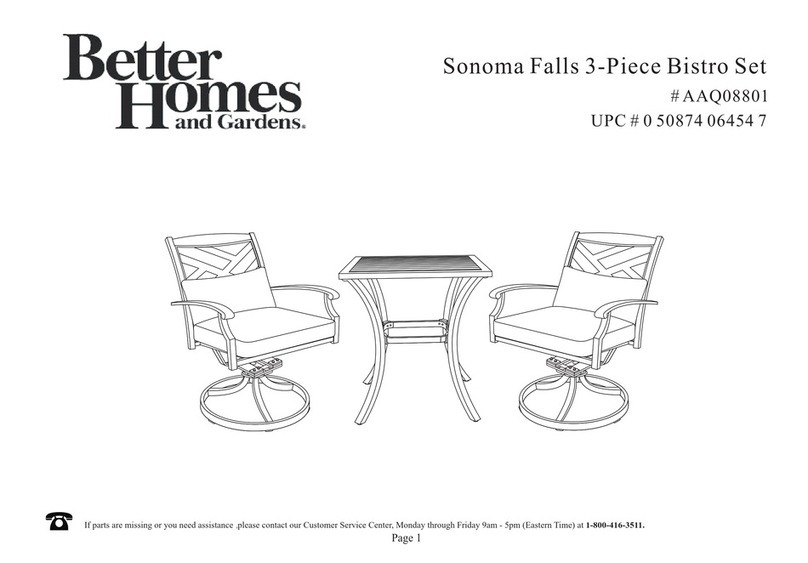 Better Homes and Gardens Sonoma Falls AAQ08801 User manual Better Homes and Gardens Sonoma Falls AAQ08801 User manual
