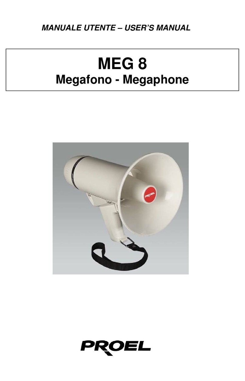 PROEL MEG 8 User manual