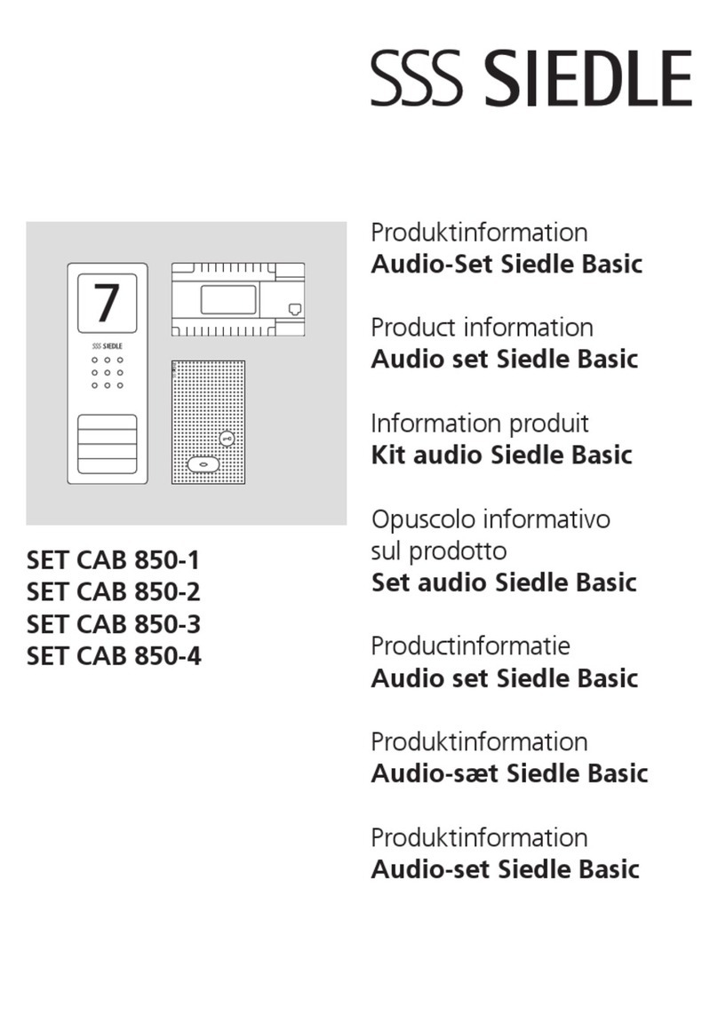 SSS Siedle SET CAB 850-1 User manual