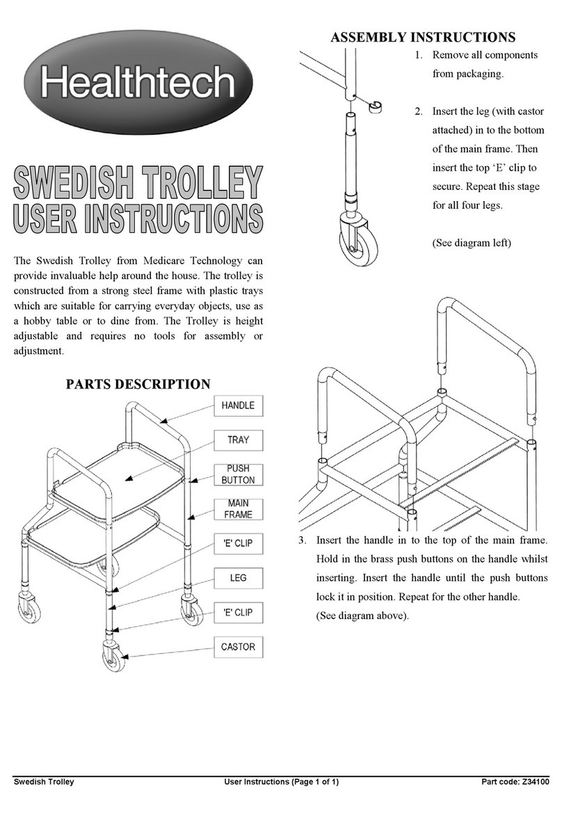 HEALTHTECH Swedish Trolley Assembly instructions