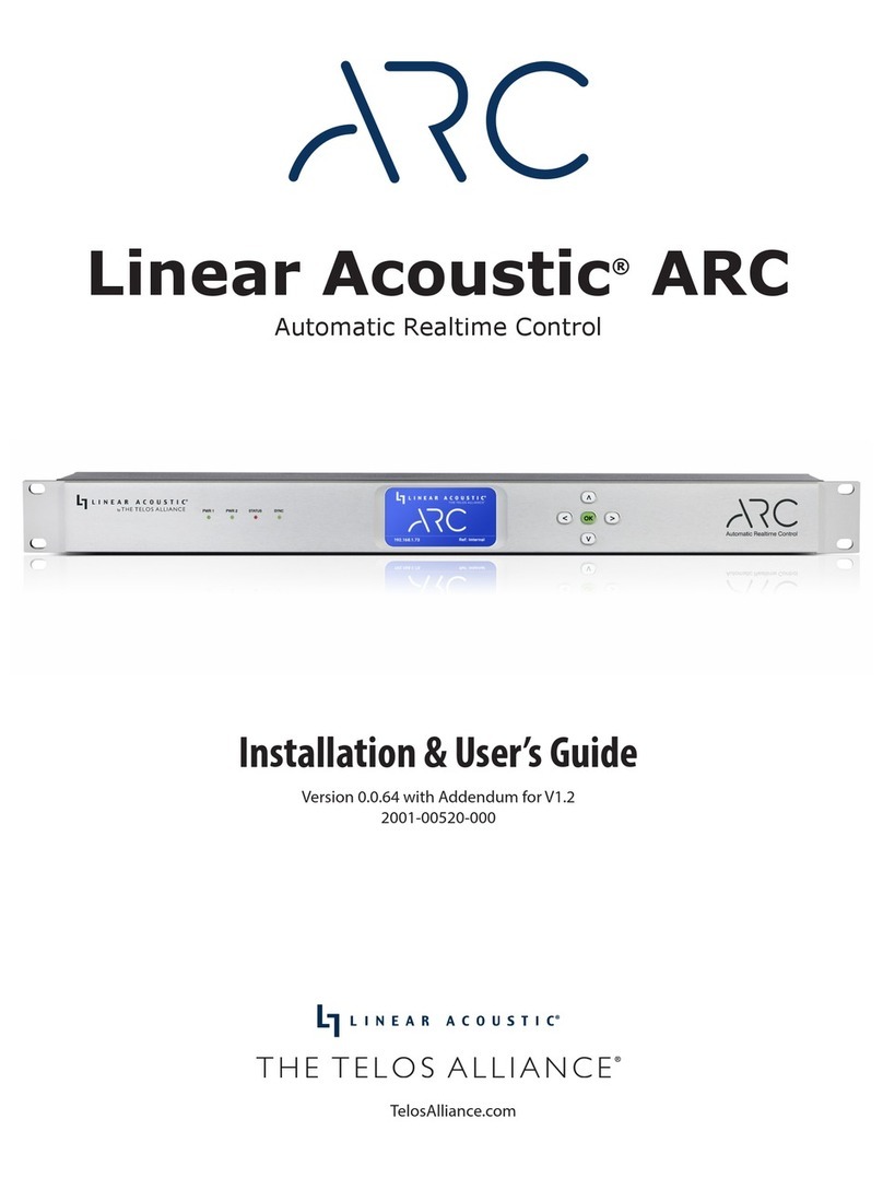 Telos Alliance LINEAR ACOUSTIC ARC Installation & user guide