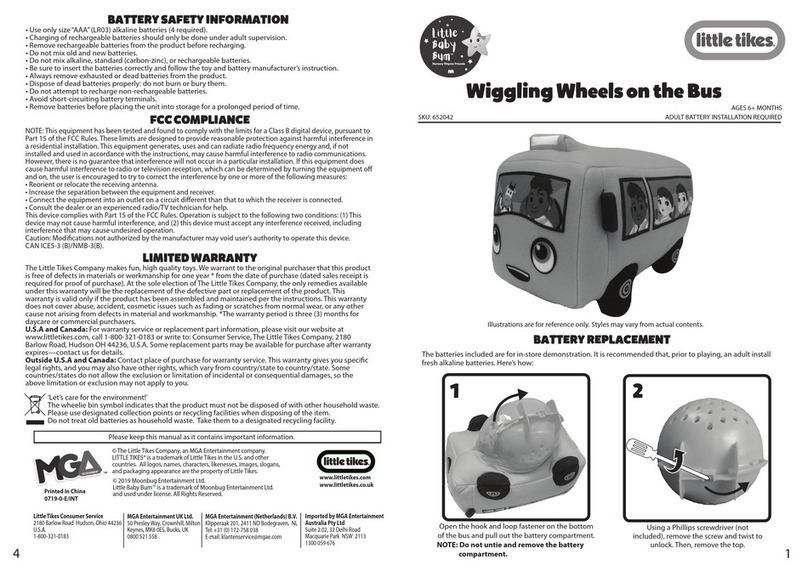 Little Tikes Little Baby Bum Wiggling Wheels on the Bus User manual
