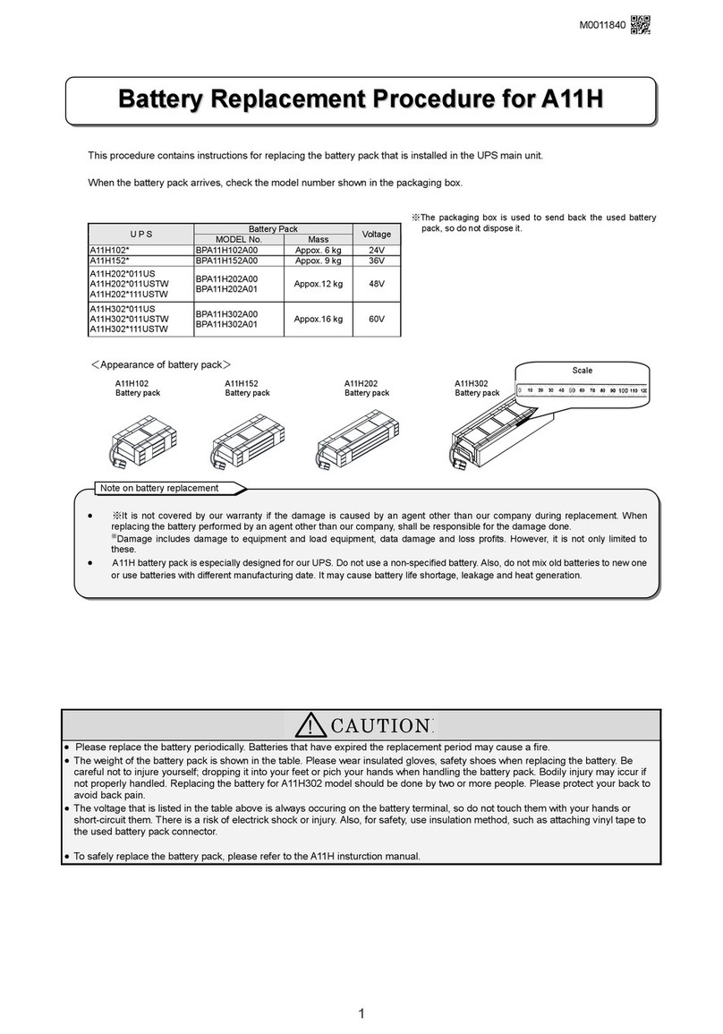 Sanyo A11H Series Battery Replacement Procedure