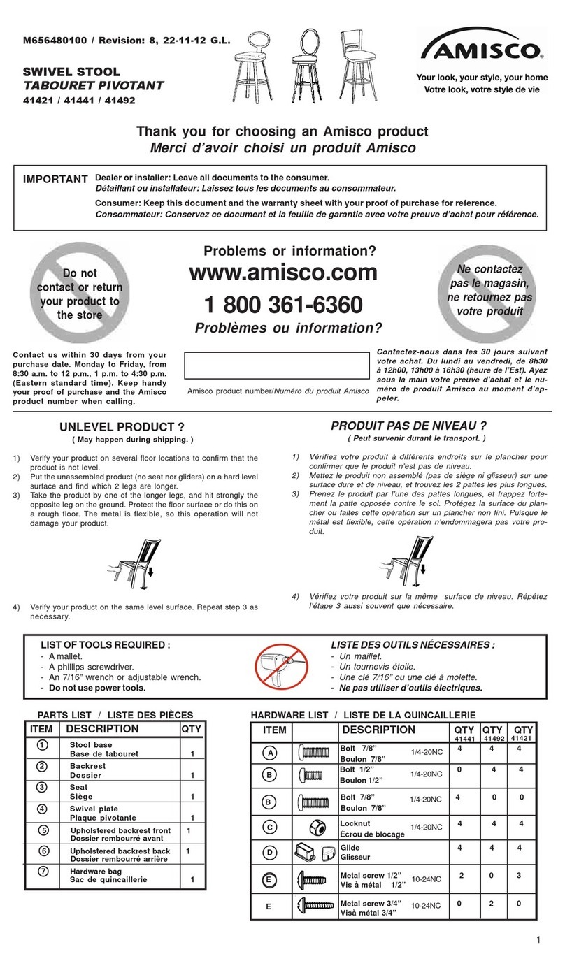 Amisco 41421 User manual Amisco 41421 User manual