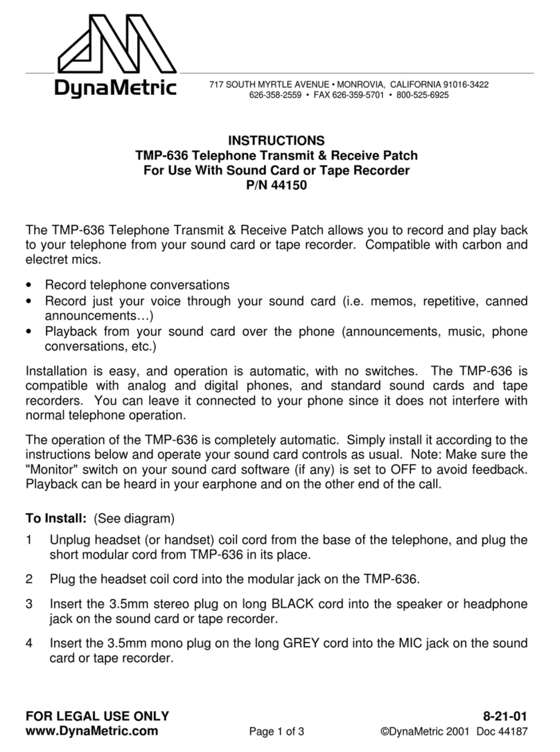 DynaMetric TMP-636 instructions