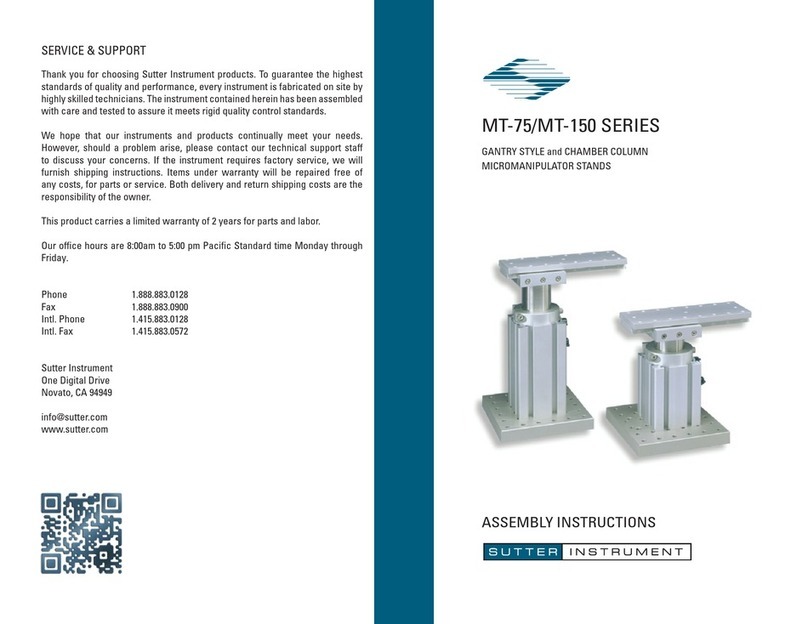 Sutter Instrument MT-75 Series User manual