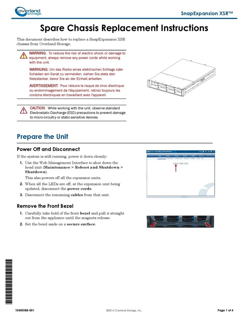 Overland Storage SnapExpansion XSR Replacement instructions