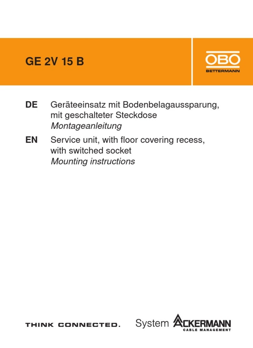 OBO Bettermann GE 2V 15 B Mounting instructions OBO Bettermann GE 2V 15 B Mounting instructions