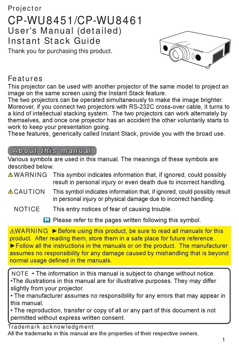 Hitachi CP-WU8451 User manual
