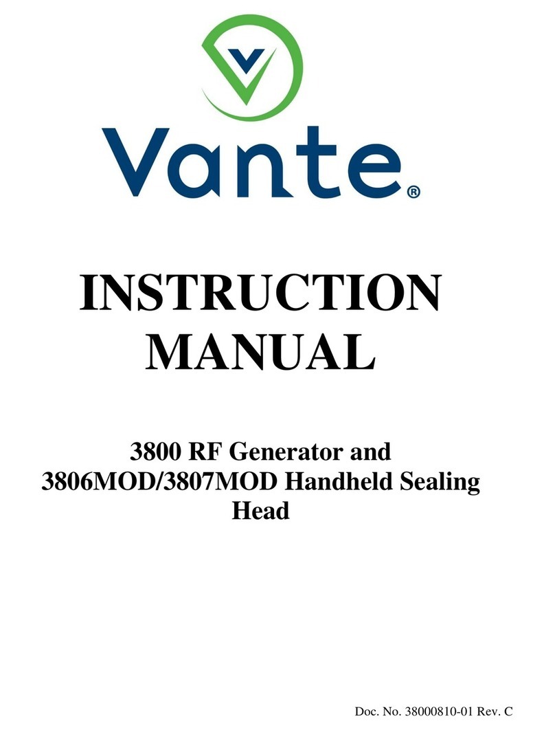 Vante 3800 instruction manual