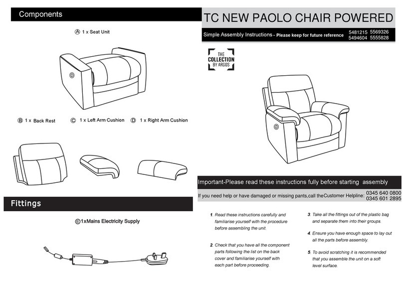 Argos TC NEW PAOLO 5481215 Simple Assembly Instructions