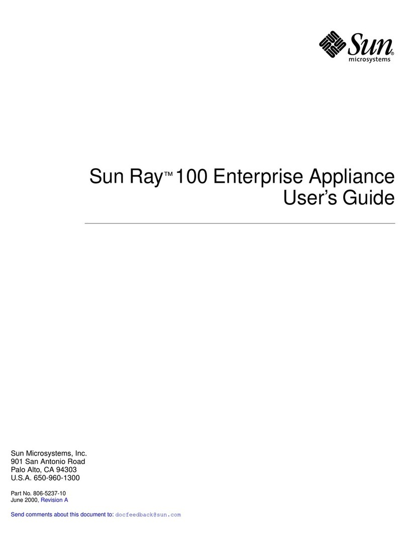 Sun Microsystems Sun Ray 100 User manual