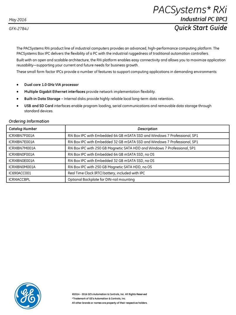 GE PACSystems RXi ICRXIBN7E001A quick start guide