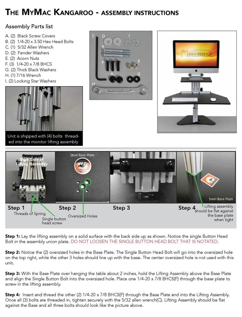 Ergo Desktop MyMac Kangaroo Assembly instructions Ergo Desktop MyMac Kangaroo Assembly instructions