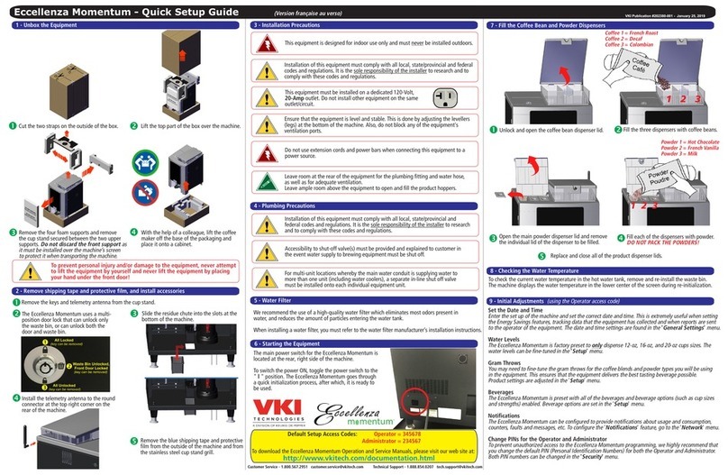 VKI Technologies Eccellenza Momentum User manual